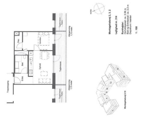 1 værelses lejlighed i Valby