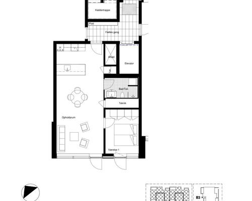 2 værelses lejlighed i Århus C