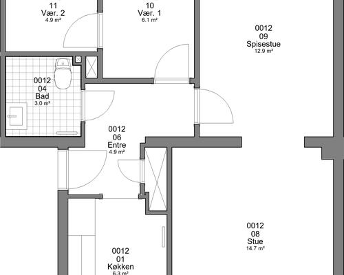 4 værelses lejlighed i Haderslev