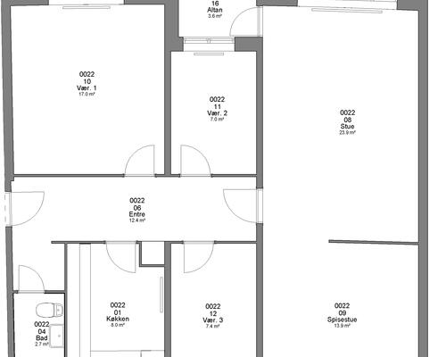 5 værelses lejlighed i Haderslev