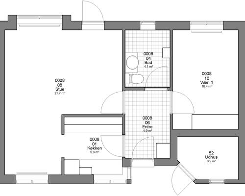 2 værelses hus i Haderslev