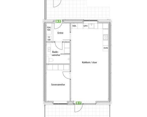 Skønt rækkehus med egen terrasse og have