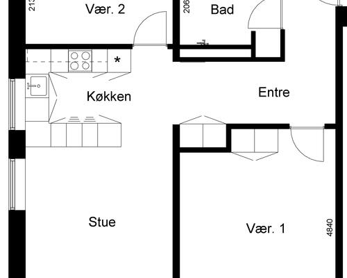 3 værelses lejlighed i Viborg