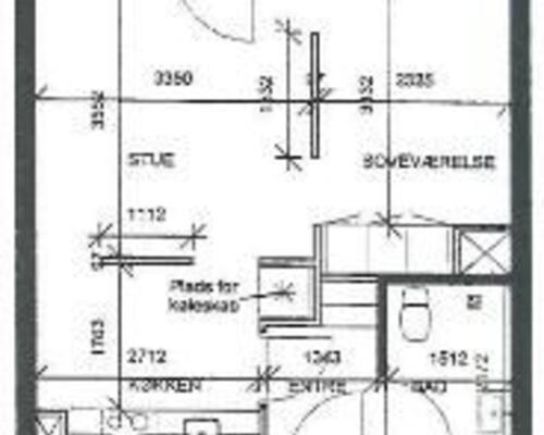 2 værelses studiebolig