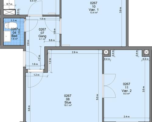 2 værelses lejlighed i Randers NØ