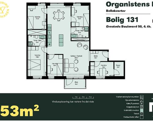 6 værelses lejlighed i København S