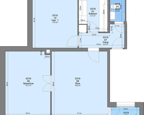 3 værelses lejlighed i Randers NØ