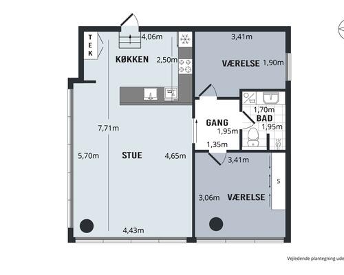 3 værelses lejlighed i Odense C