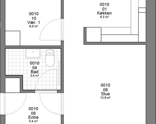 2 værelses lejlighed i Haderslev