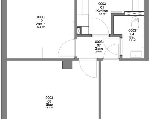 2 værelses lejlighed i Haderslev