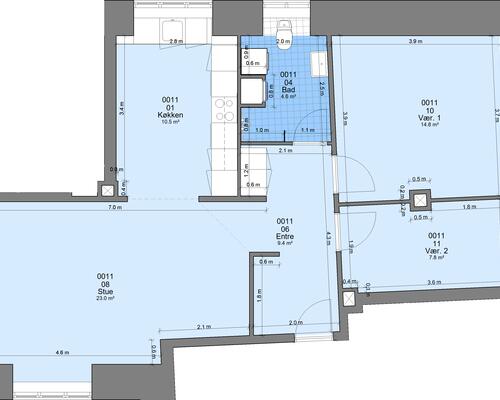 3 værelses lejlighed i Randers NØ