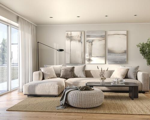 Skøn nyopført 1-planslejlighed i Snejbjerg med privat have/terrasse og mulighed for ladestander.