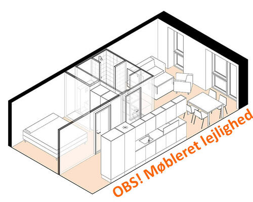 2 værelses lejlighed i Odense V