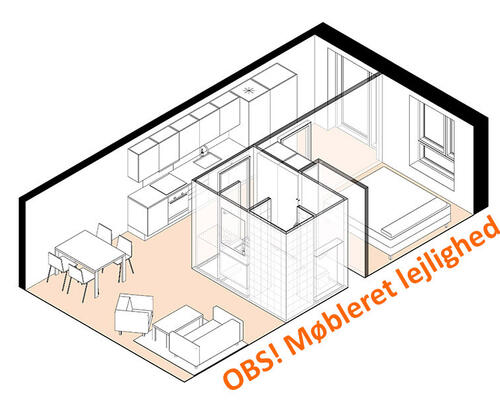 2 værelses lejlighed i Odense V