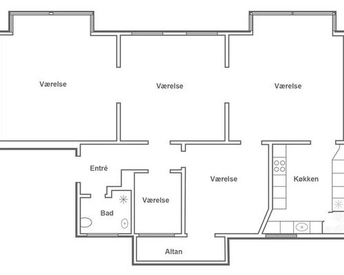 Stor delevenlig lejlighed i M.P.Bruuns gade midt på Frederiksbjerg
