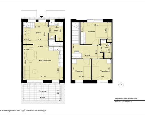 Teglværkskanten - Rummelig og lyst 4-værelses Rækkehus med egen terrasse