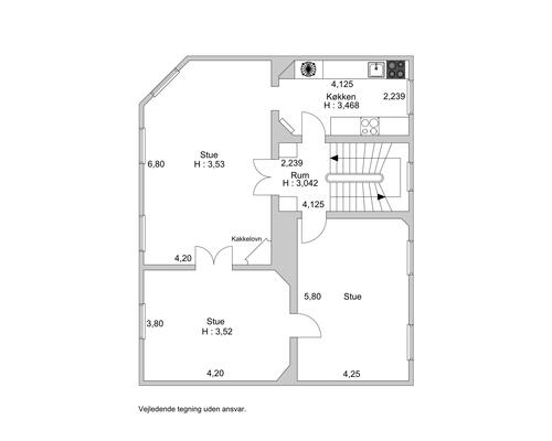 8 værelses hus i København K
