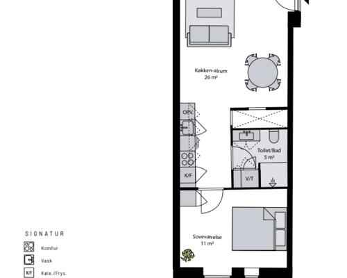 2 værelses lejlighed i Risskov