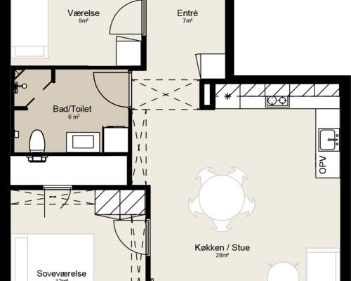 3 værelses lejlighed i Kolding