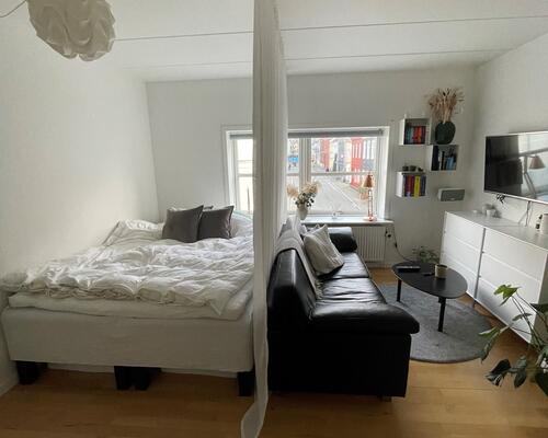 Stor 1-værelses med central beliggenhed.