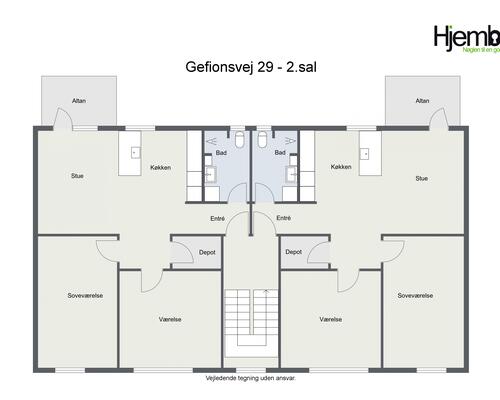 3 værelses lejlighed i Fredericia