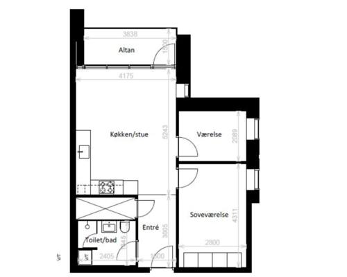 3 værelses lejlighed i Kolding