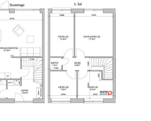 5 værelses lejlighed i Kolding
