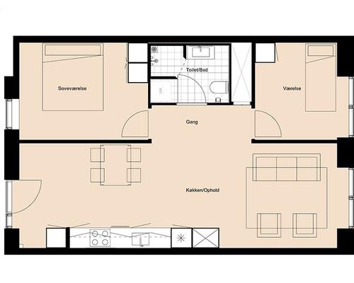 3 værelses lejlighed i Odense V