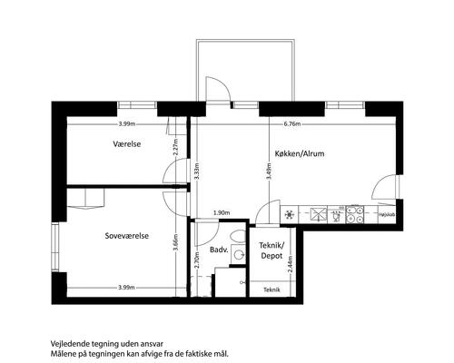 3 værelses lejlighed i Vejle