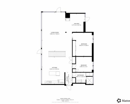 3 værelses lejlighed i København K
