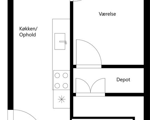1 værelses lejlighed i Risskov