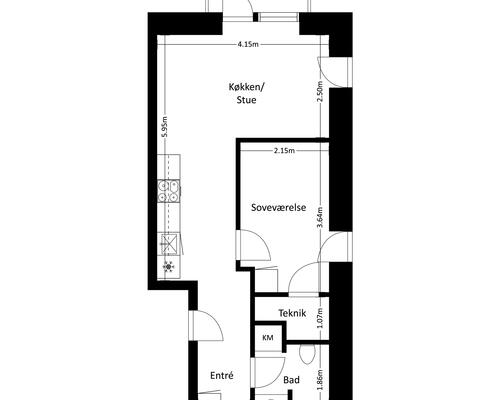2 værelses lejlighed i Risskov
