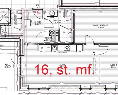 3 værelses lejlighed i Give