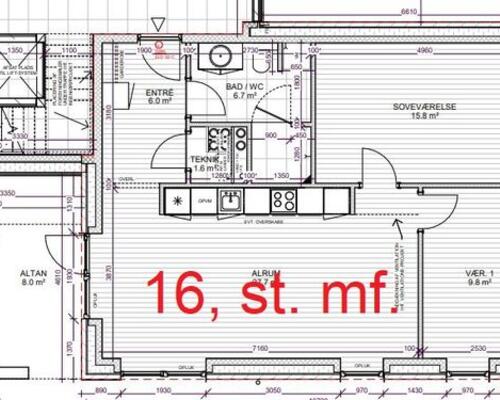 3 værelses lejlighed i Give