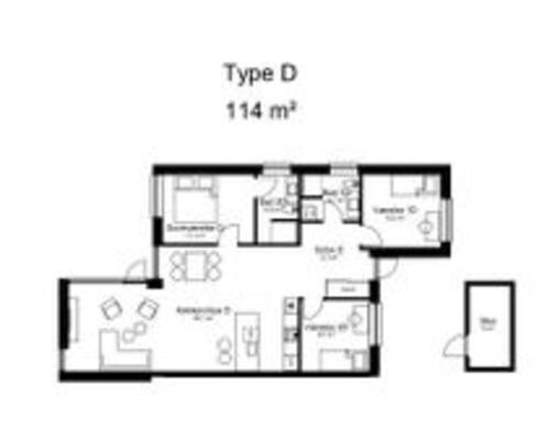 4 værelses lejlighed i Tørring