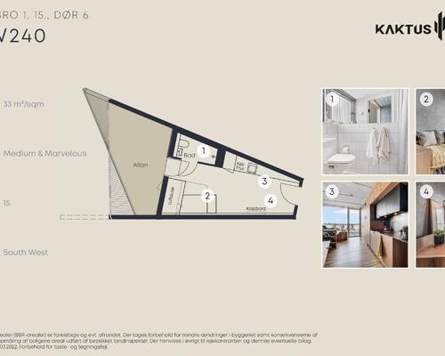 1 værelses lejlighed i København V