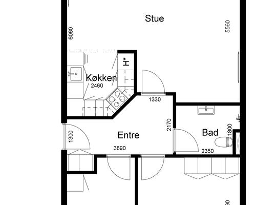 3 værelses lejlighed i Thyholm