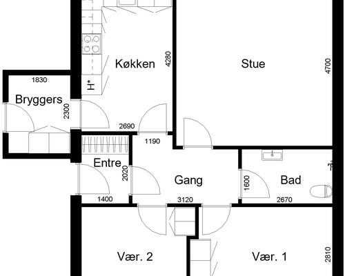 3 værelses lejlighed i Tønder