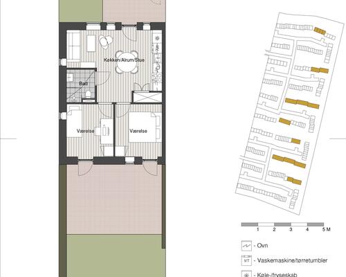 Delevenlig 3-værelses med terrasse og tæt på Aarhus C