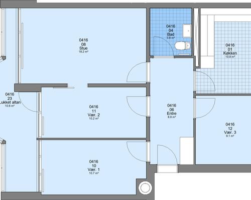 4 værelses lejlighed i Rødby