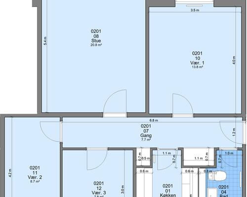 4 værelses lejlighed i Randers NØ