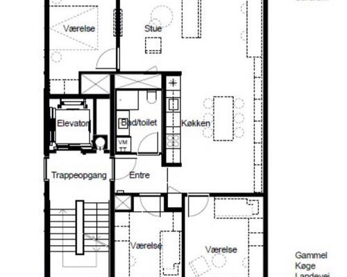 3 værelses lejlighed i Valby