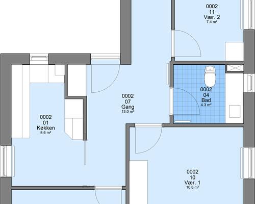 4 værelses lejlighed i Viborg