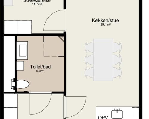 2 værelses hus i Silkeborg