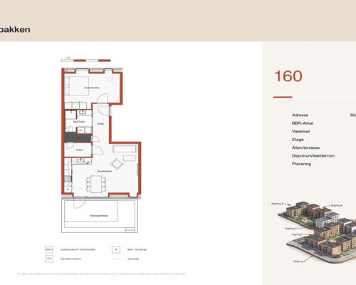 2 værelses lejlighed i Hedehusene