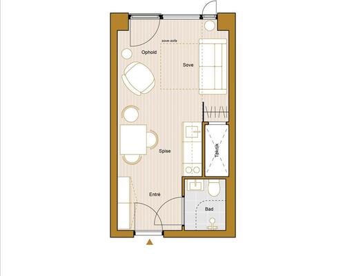 1 værelses lejlighed i Århus N