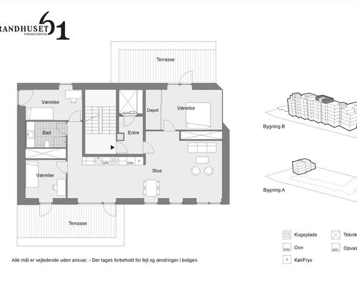 4 værelses lejlighed i København S