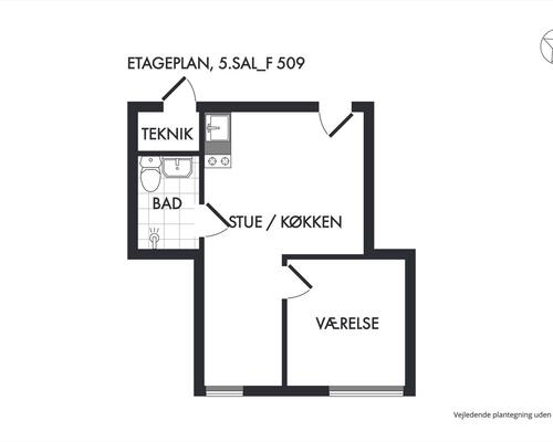 2 værelses lejlighed i Frederiksberg
