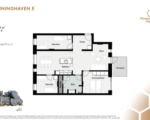 4 værelses lejlighed i Tilst