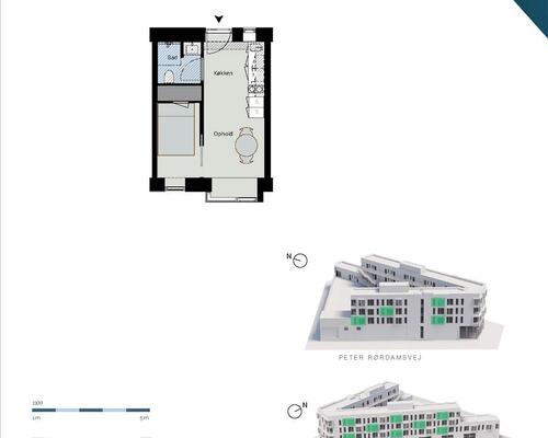 2 værelses lejlighed i København NV